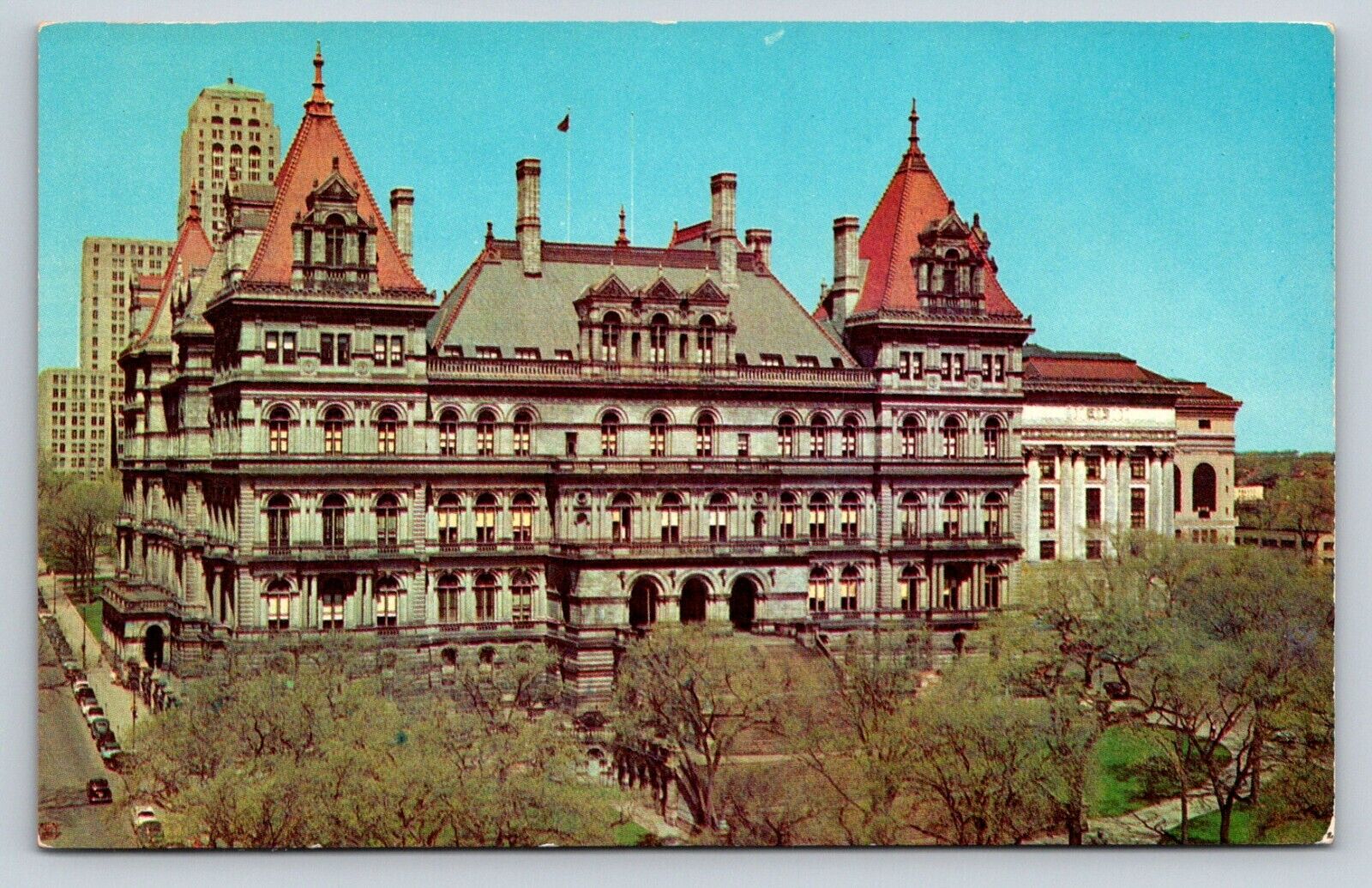 State Capitol Building Albany NY New York 1950s Postcard