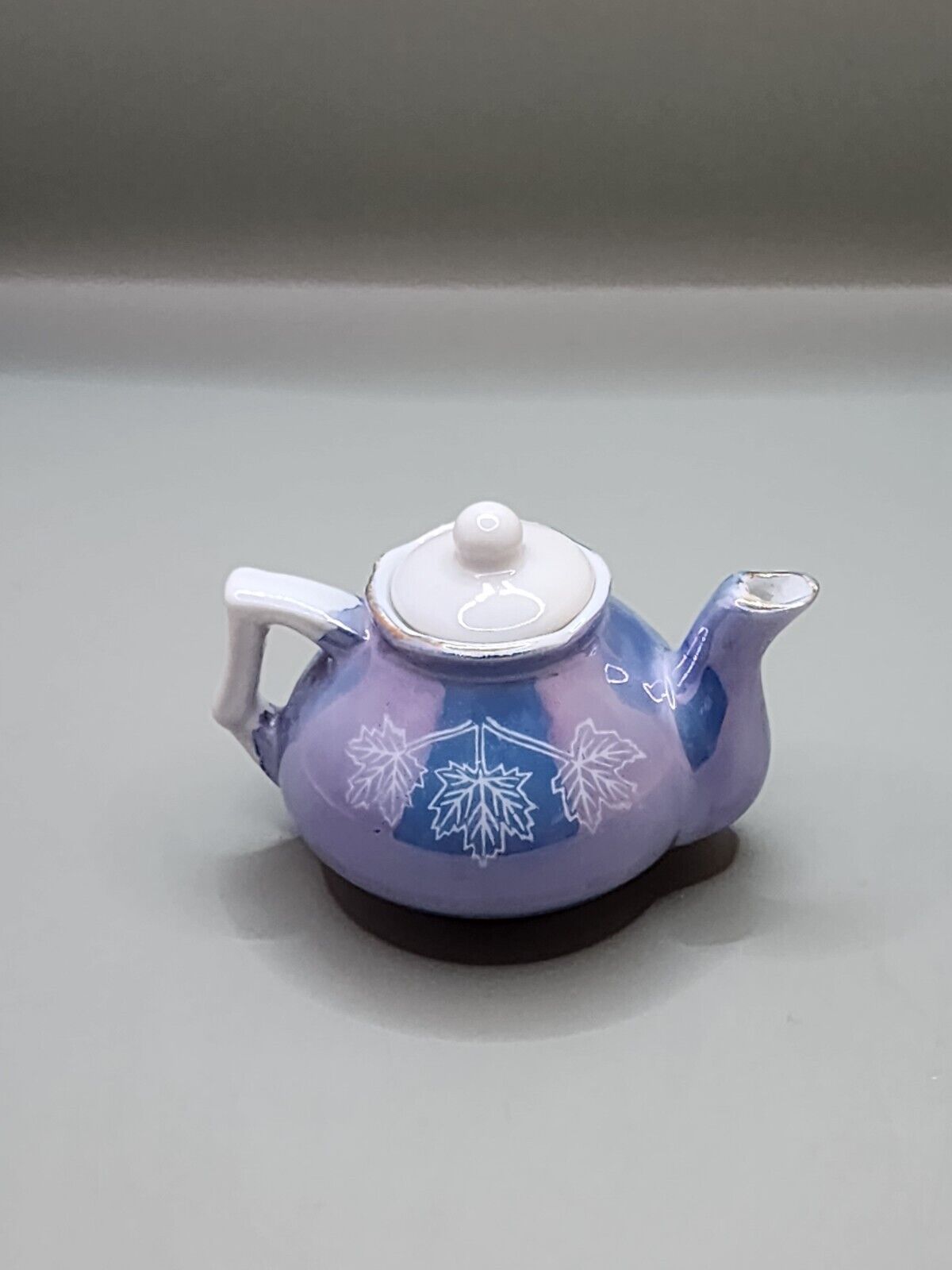 Vintage Vancouver, B.C Blue Lusterware Mini Teapot - 2.5 in - Collectible...