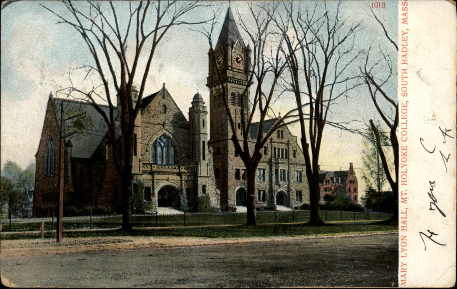 Mary Lyon Hall Mt Holyoke College South Hadley Massachusetts ~ c1905 UDB