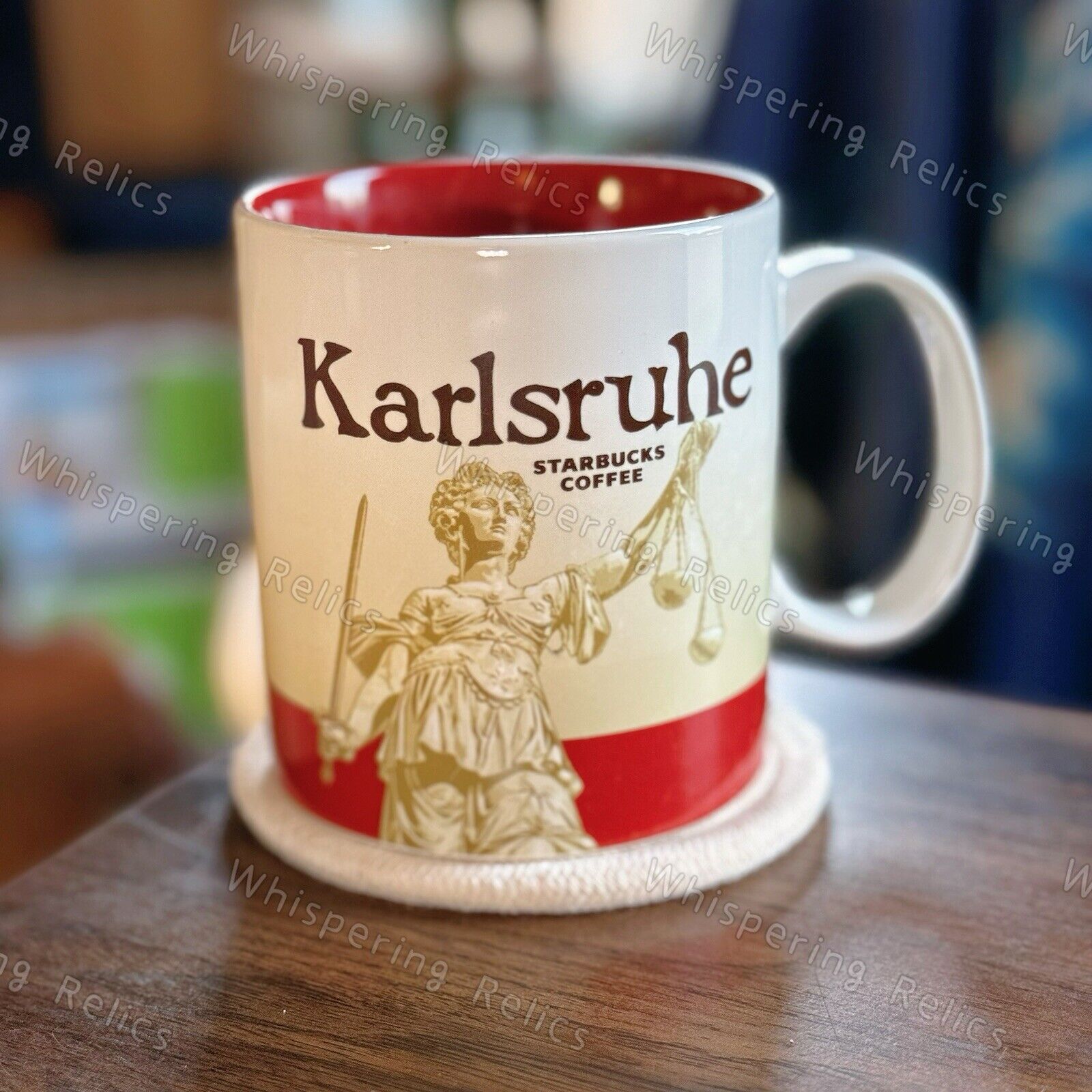 Karlsruhe, Germany | Lady Justice | Starbucks 16 oz Collector Coffee Cup Mug