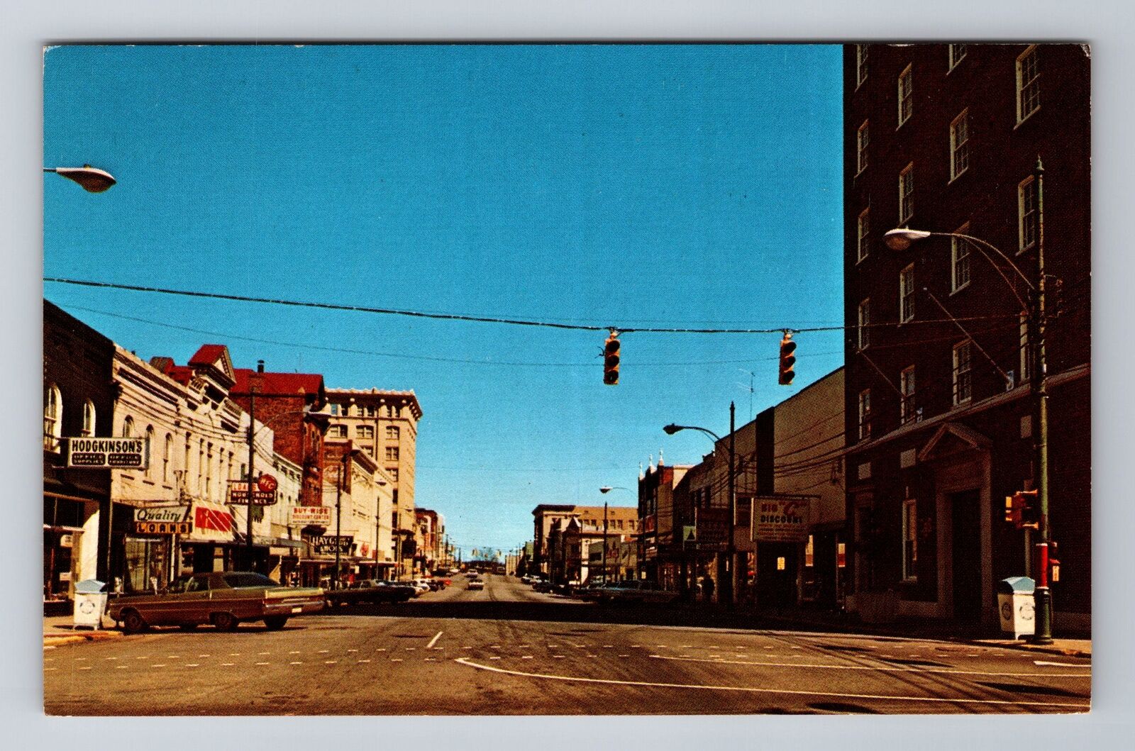 Athens GA-Georgia, Clayton Street, Advertising, Vintage Souvenir Postcard