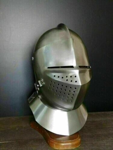 Christmas Medieval Helmet 16th Century Close Helmet Armor Knight Larp Helmet