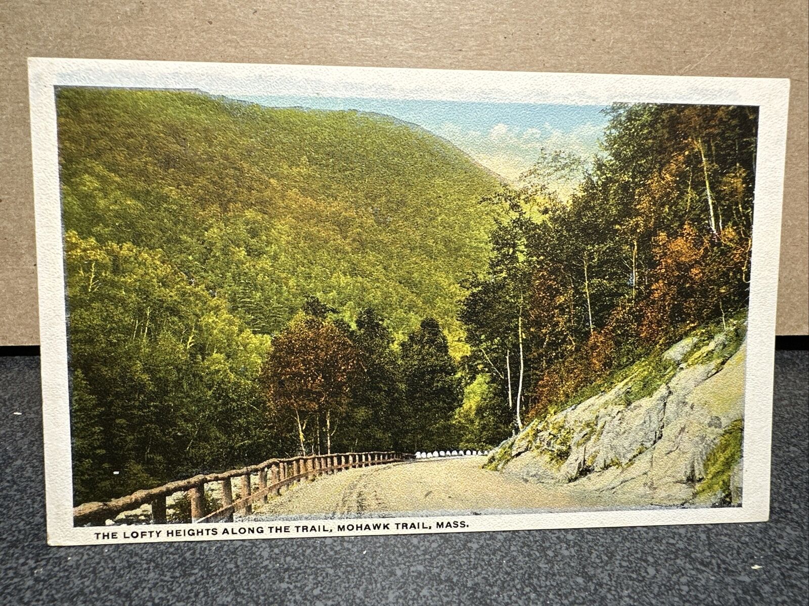 The Lofty Heights Along The Trail, Mohawk Trail, Massachusetts Postcard ￼