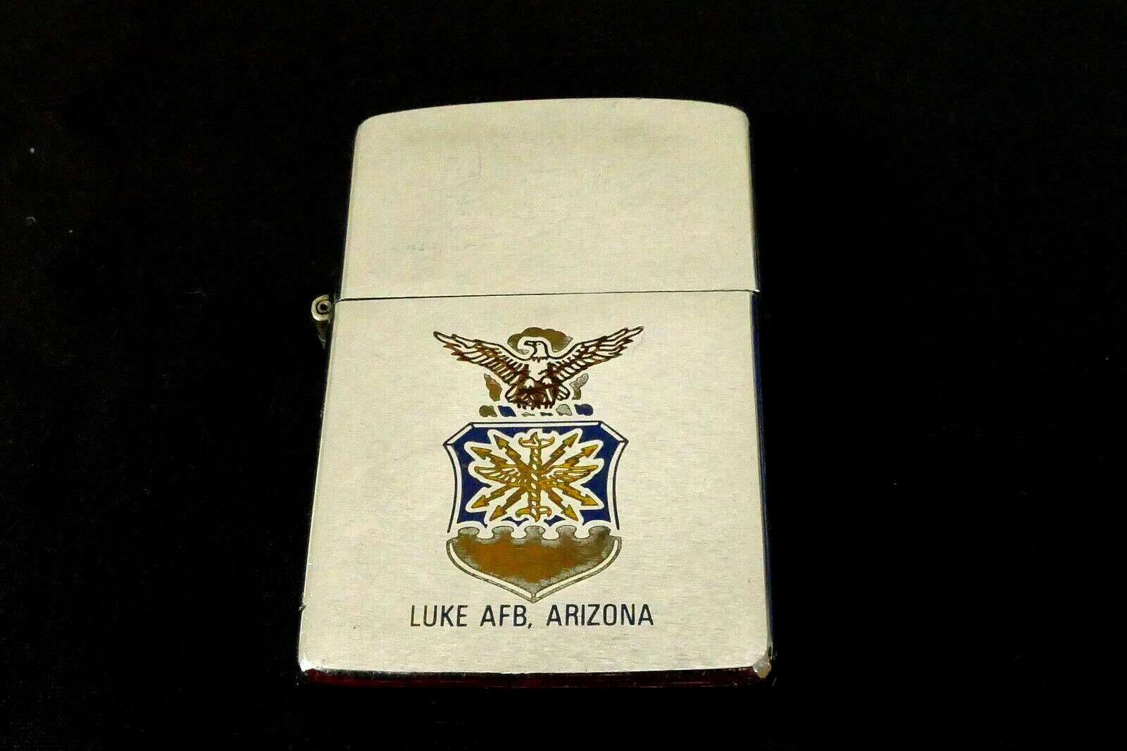 Rare Circa 1984 Zippo Lighter  Luke AFB Air Force Base Clean Logo Good Snap