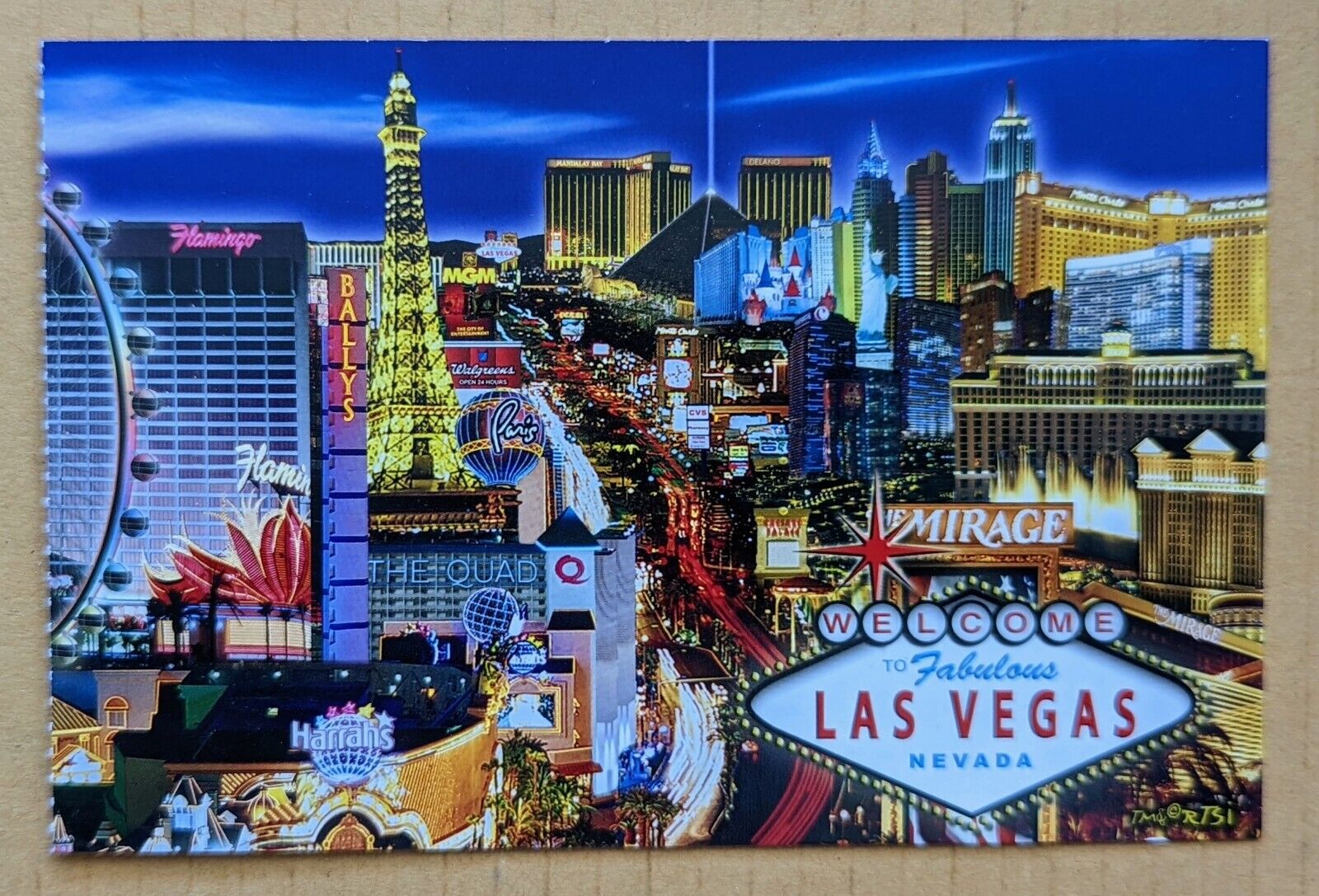 Postcard NV. Greetings from Las Vegas. Nevada 