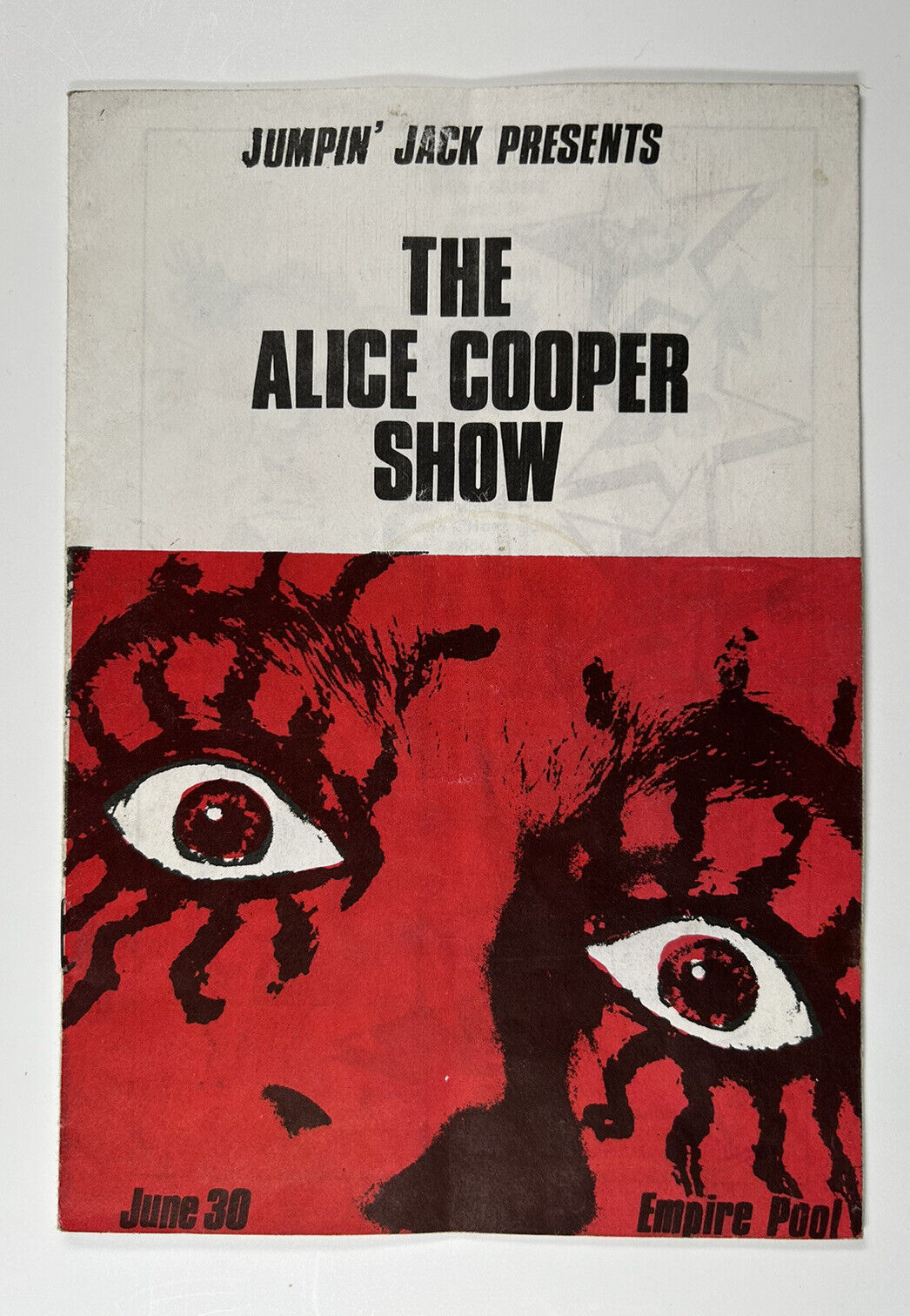 Alice Cooper Roxy Music Program Original Vintage Killer Tour Empire Pool 1972