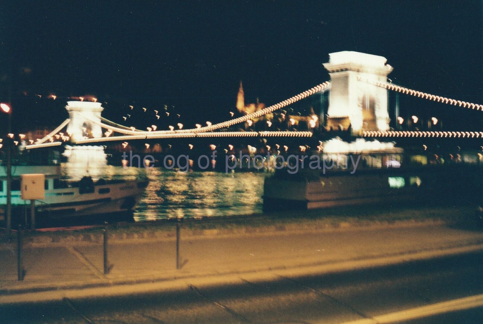 Budapest Abstract FOUND PHOTO Color  Original DANUBE RIVER 95 12 F