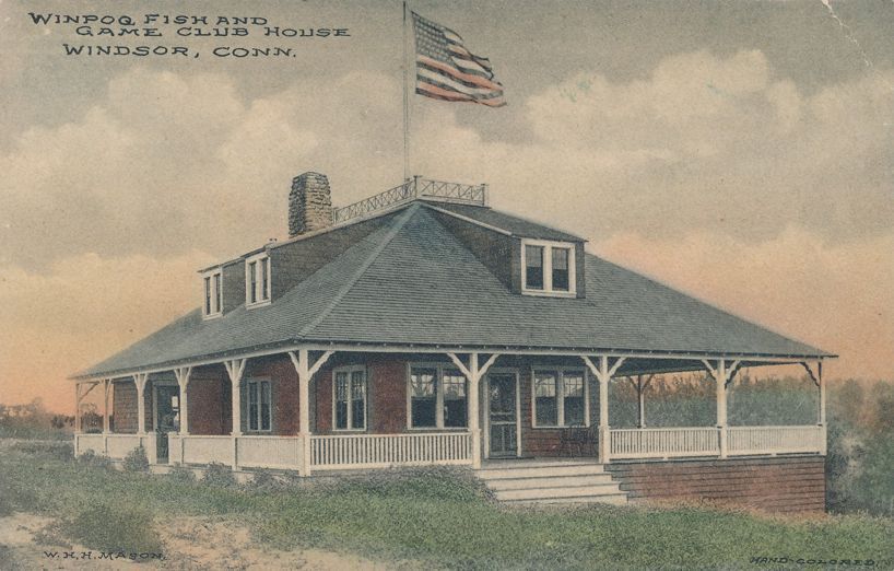 Windsor CT, Connecticut - Winpoq Fish and Game Club House - pm 1910 - DB