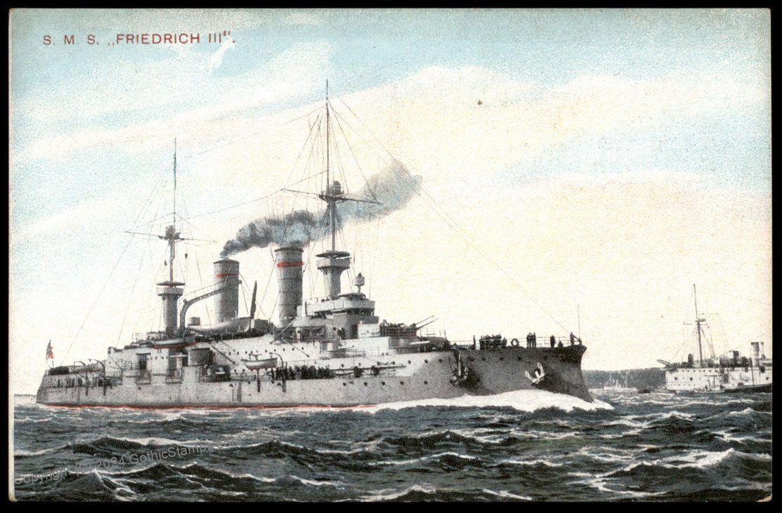 Germany WWI Kaiserliche Marine Navy Ship PC SMS Friedrich III 77626