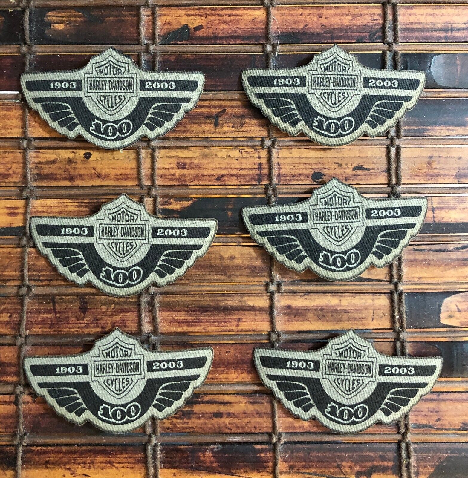 Harley-Davidson 100th Anniversary 6 (Six) Iron-On Patches