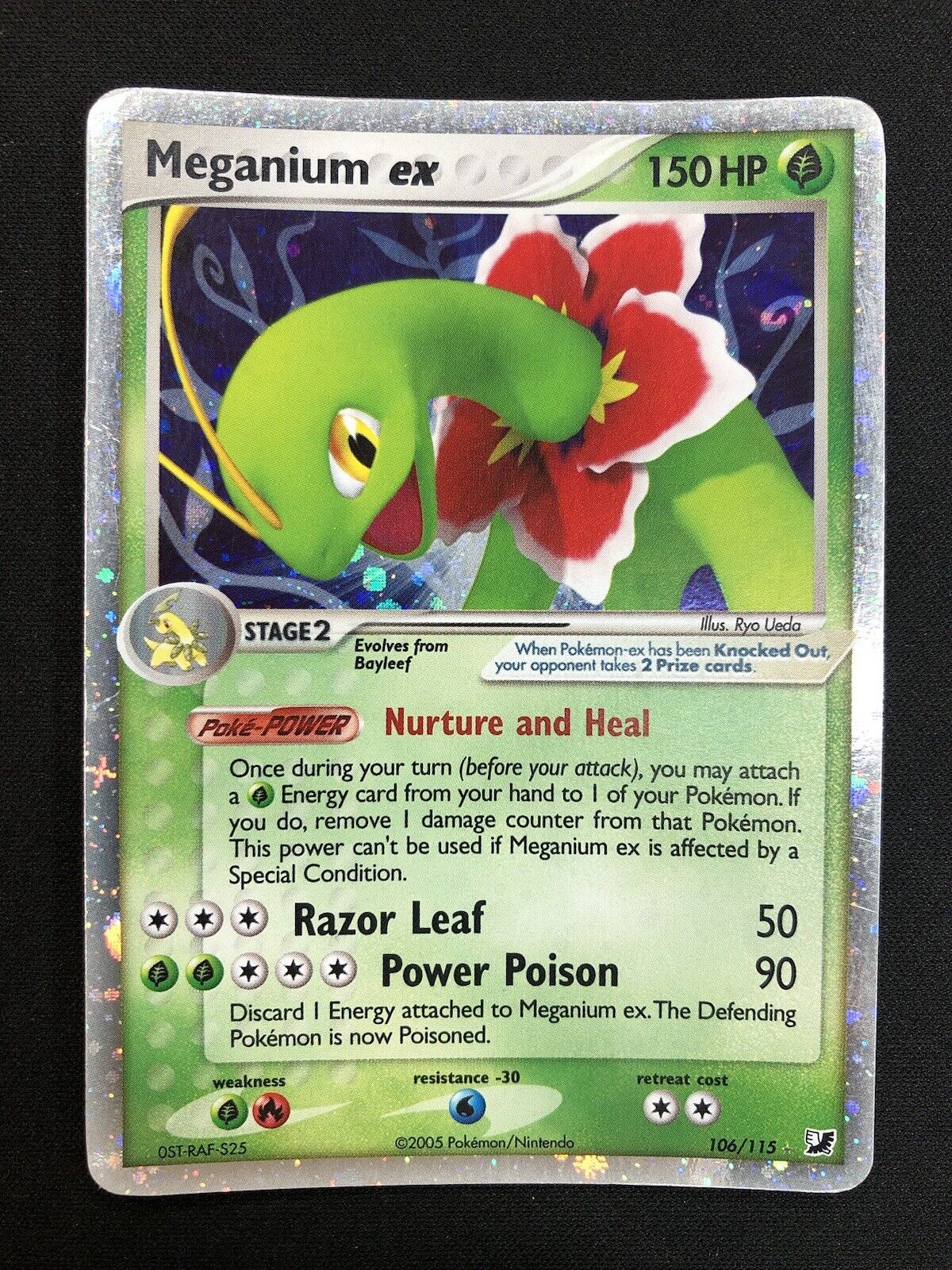 Pokemon Meganium EX 106/115 Ex Unseen Forces Ultra Rare Holo ENG Vintage Cards