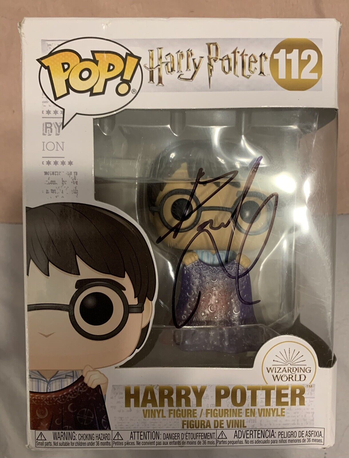 Funko Pop  Harry Potter 112 signed by  Daniel Radcliffe