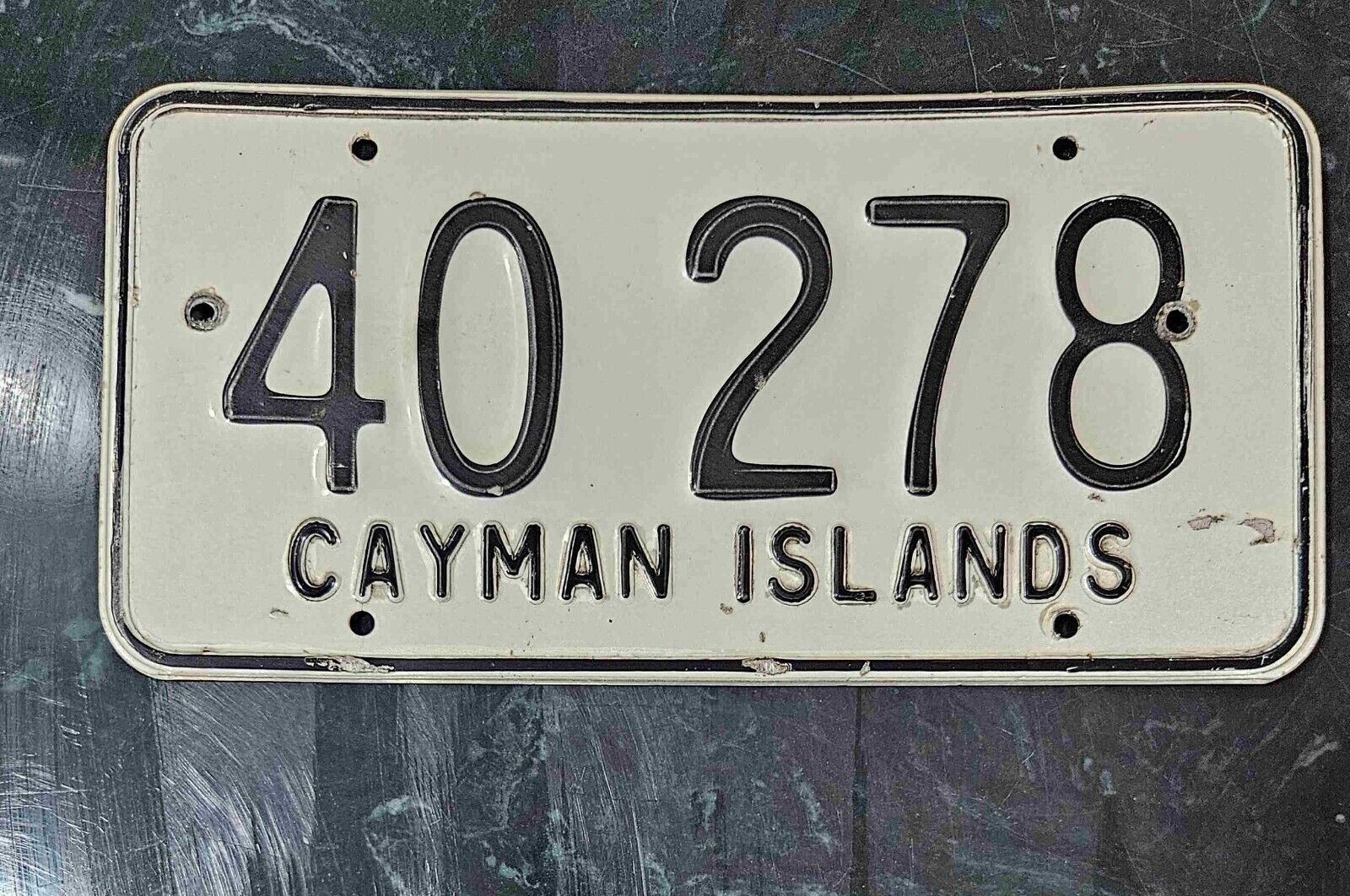 Vintage Cayman Islands Automobile License Plate 40 278