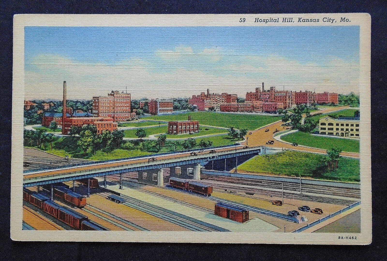 Kansas City, MO, Hospital Hill, copyright 1938