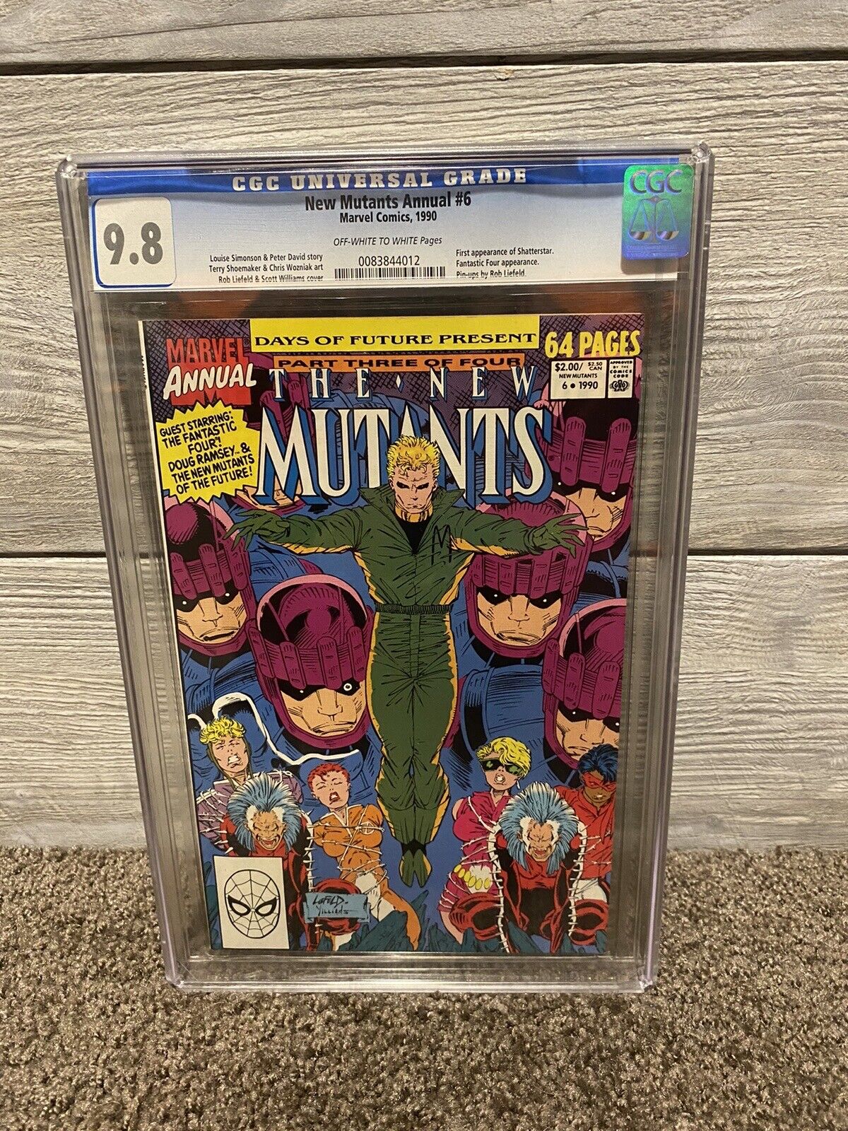 New Mutants Annual #6 CGC 9.8 White Pages 1st Shatterstar Appearance Marvel