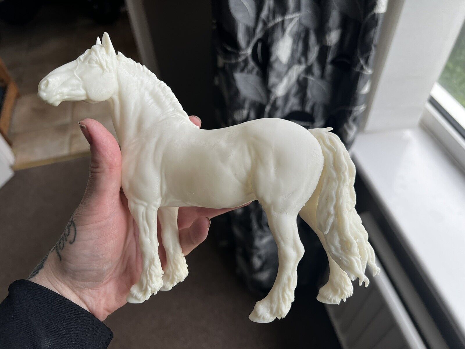 Breyer resin Classic Model Horse Draft Stallion- White Resin Ready To Paint