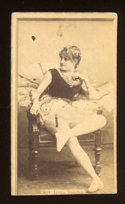 1880s N145-3 Duke Sons $ Co. Cross Cut Actresses #164 Irene Duclos (trimmed)