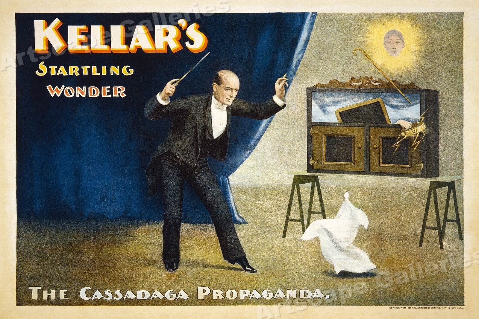 1894 Kellar\'s Startling Wonder - Classic Magic Poster - 24x36