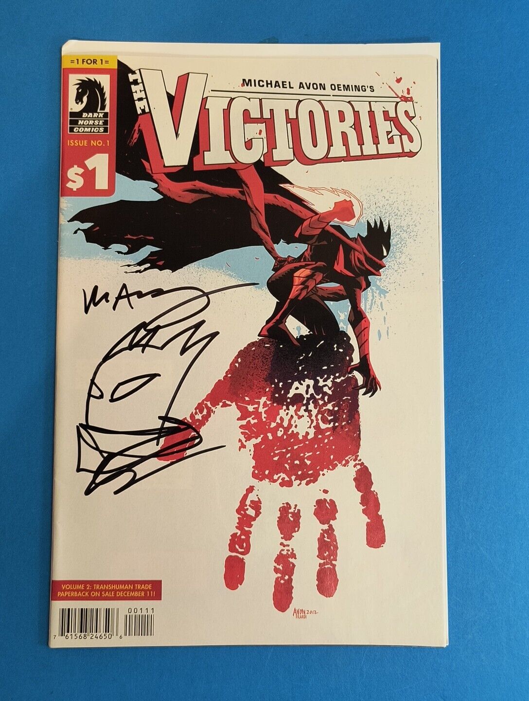 2013 Michael Avon Oeming's The Victory, Front Cover Signed By Writer/Artist 1...