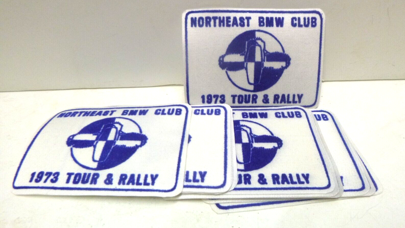Lot of 12 Vintage Northeast BMW Club 1973 Tour & Rally Patches 3.5\