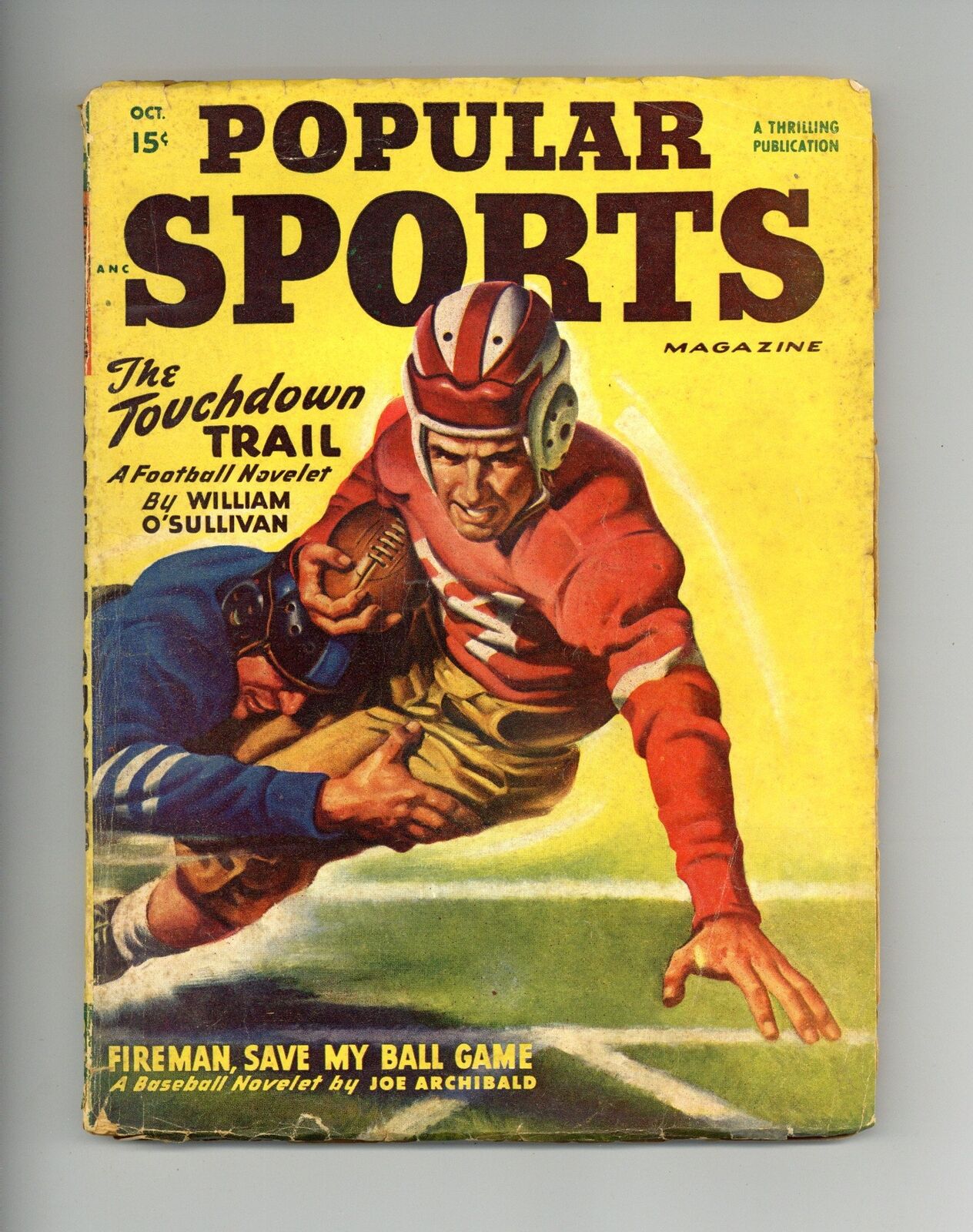 Popular Sports Magazine Pulp Oct 1948 Vol. 19 #1 GD Low Grade