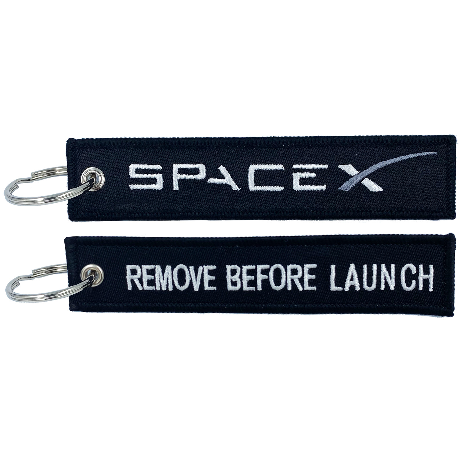 CL4-06 BLACK SpaceX REMOVE BEFORE LAUNCH Luggage Tag zipper pull keychain Space