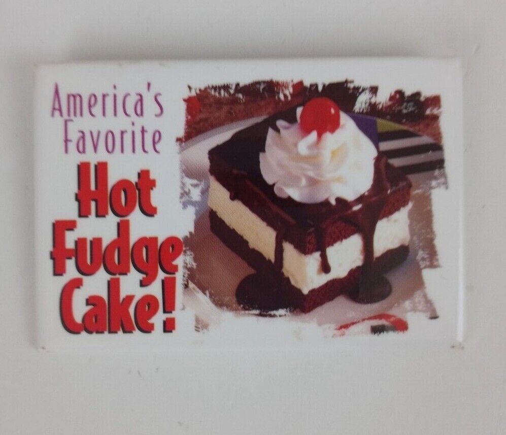 Vintage America\'s Favorite Hot Fudge Cake Pin Button