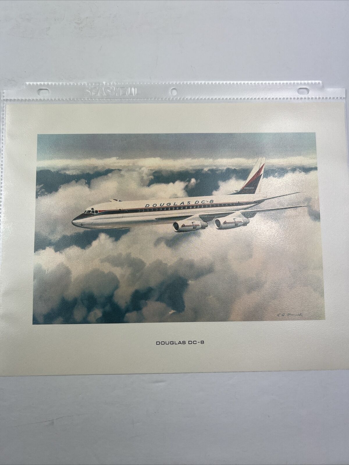 Douglas’s DC-8 11x8.5 Picture/Print. Description On Back