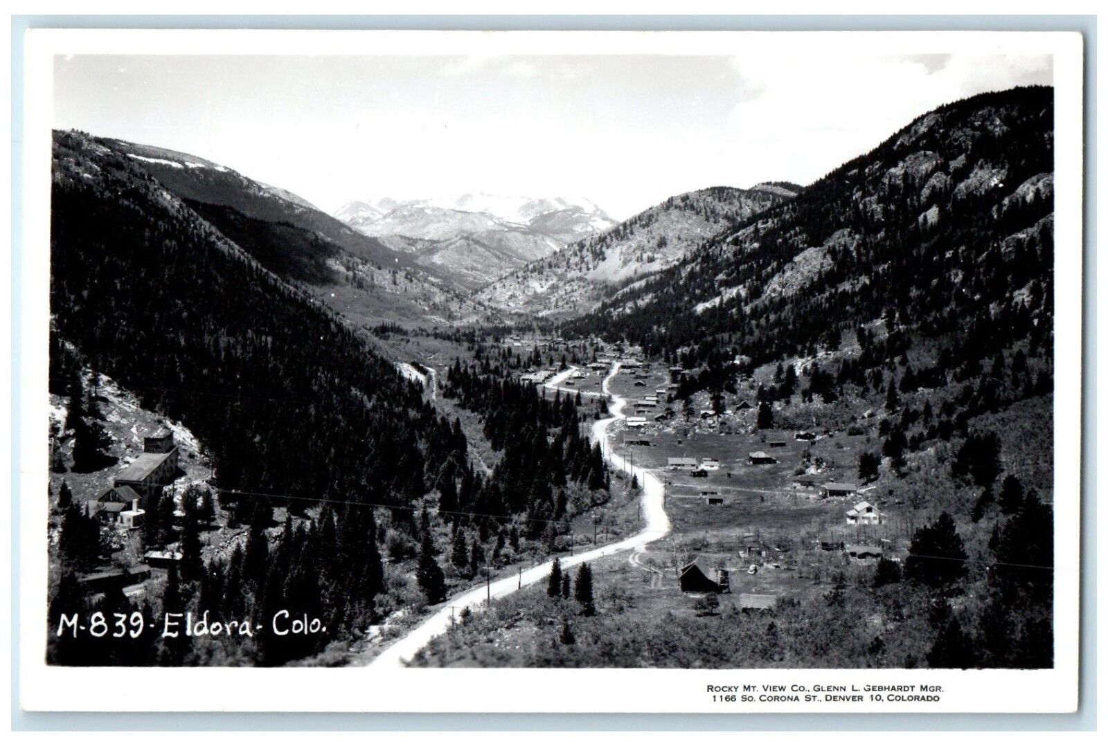 c1910\'s View Of Eldora Colorado CO, Rocky Mountain View RPPC Photo Postcard