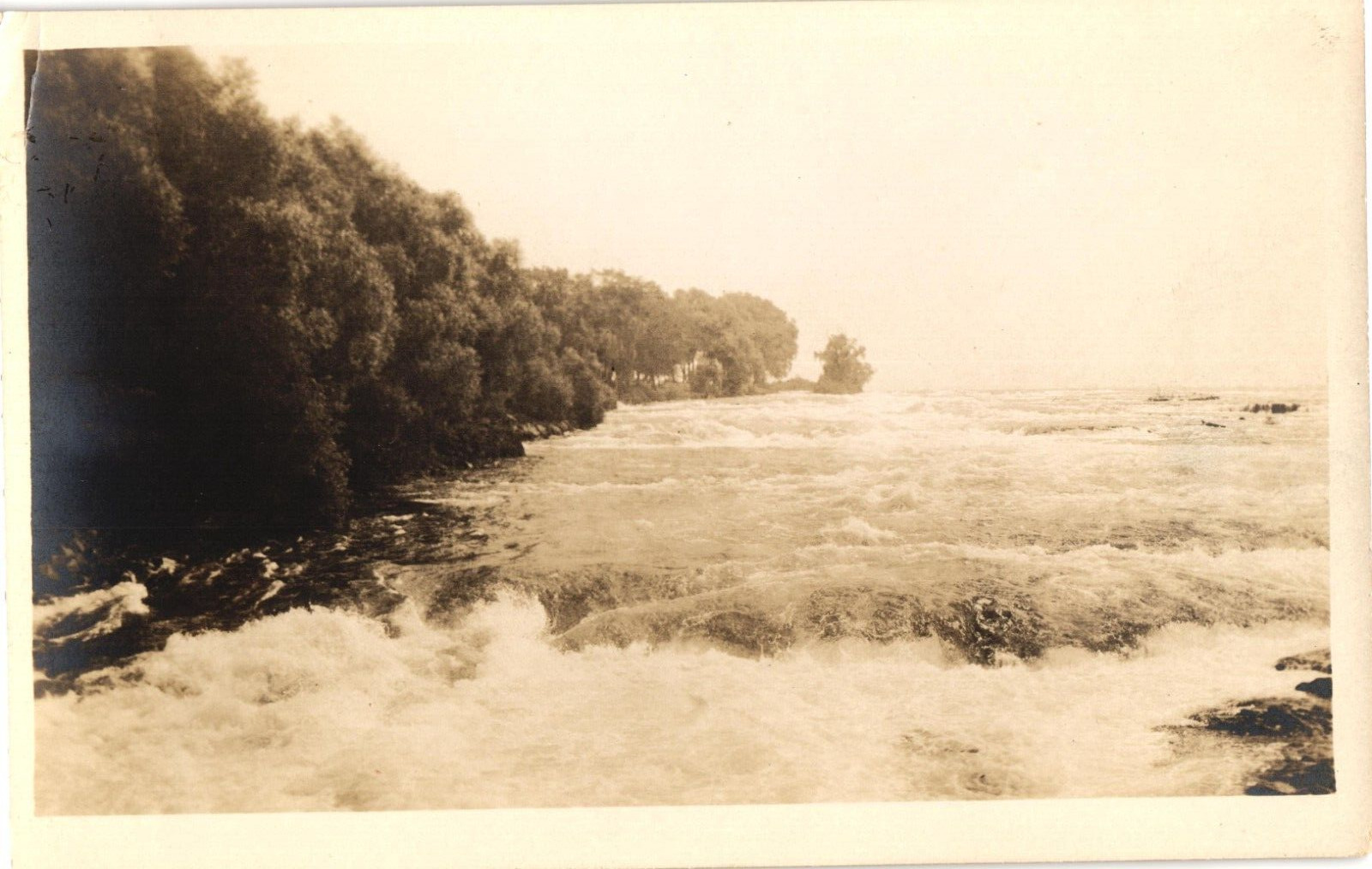 Niagara Whirlpool Rapids Canada US Real Photo RPPC Unused Postcard c1910