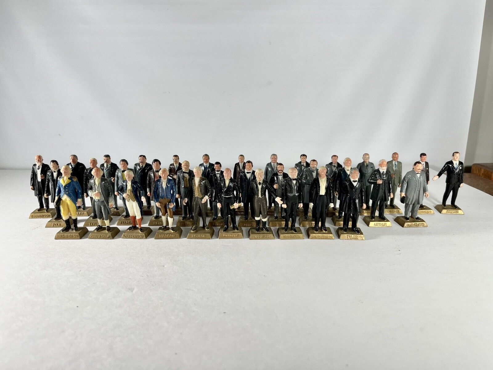 Vintage 1960s Marx American US Presidents Miniature Figures Set of 36