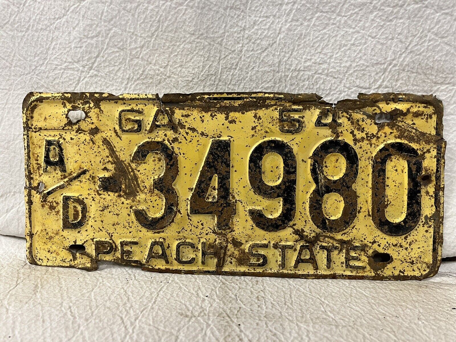 Vintage 1954 Georgia License Plate