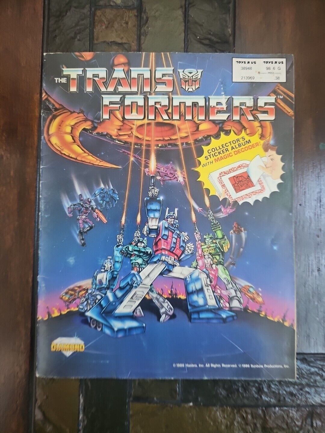 transformers sticker album Complete With Magic Decoder