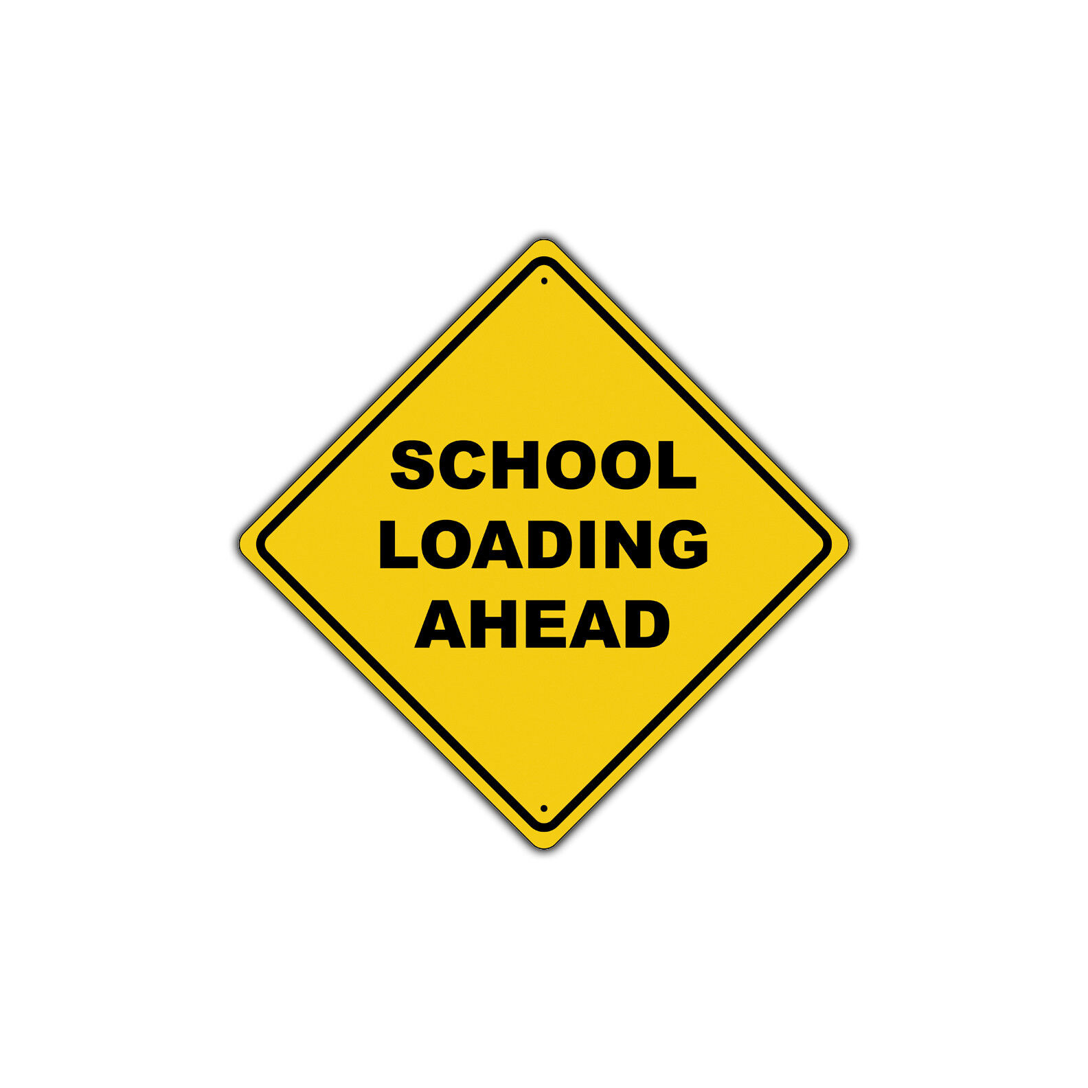School Loading Ahead Crossing Novelty Safety Notice Aluminum Metal Sign