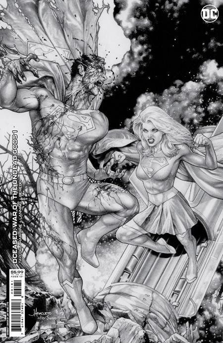 DCEASED: WAR OF THE UNDEAD GODS #1 (JAY ANACLETO B&W COVER VARIANT) ~ DC