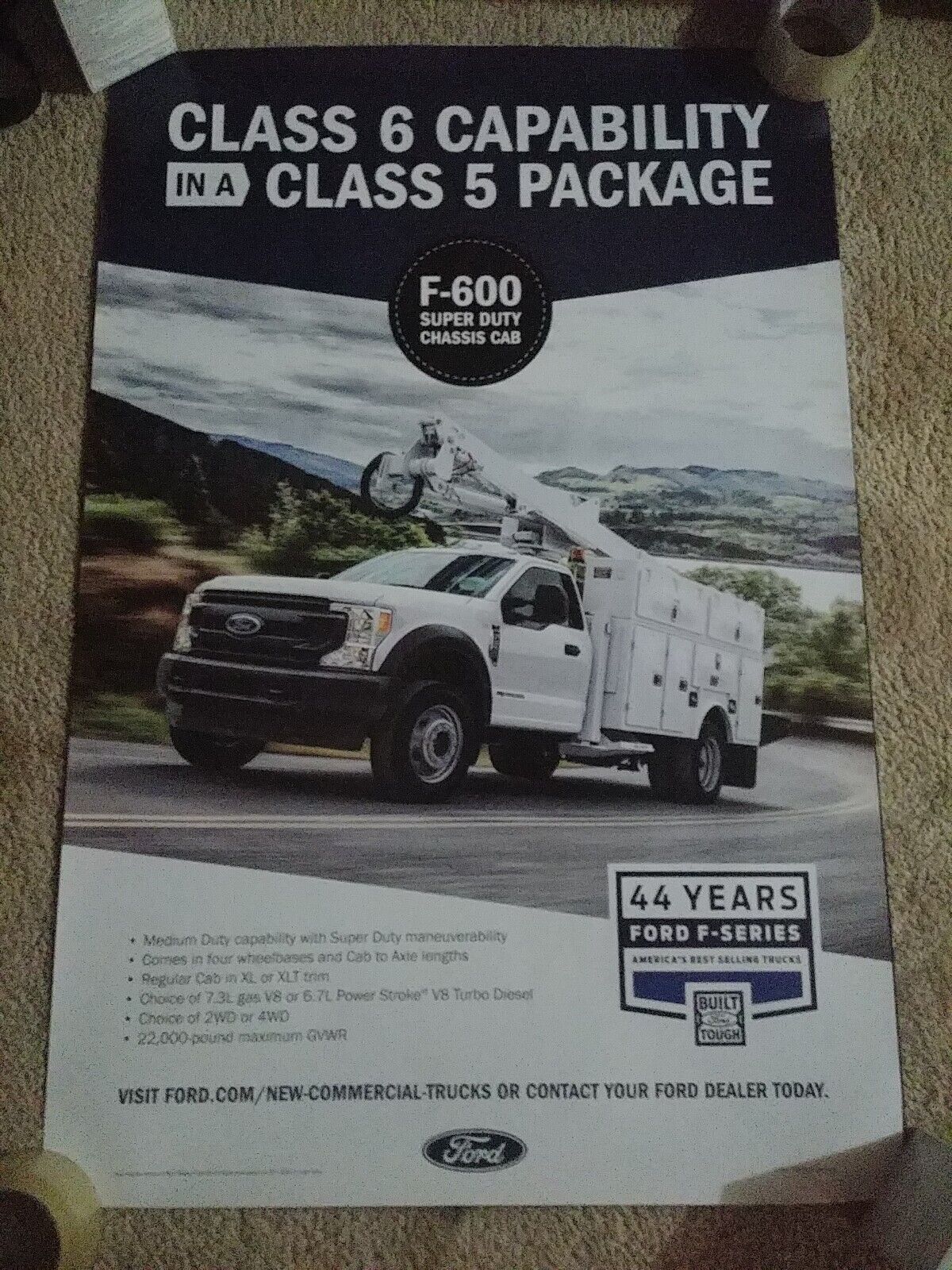 Ford F-250 F-350, F-450, F-550, F-650 Super Duty Poster New - Dealer Promo Only