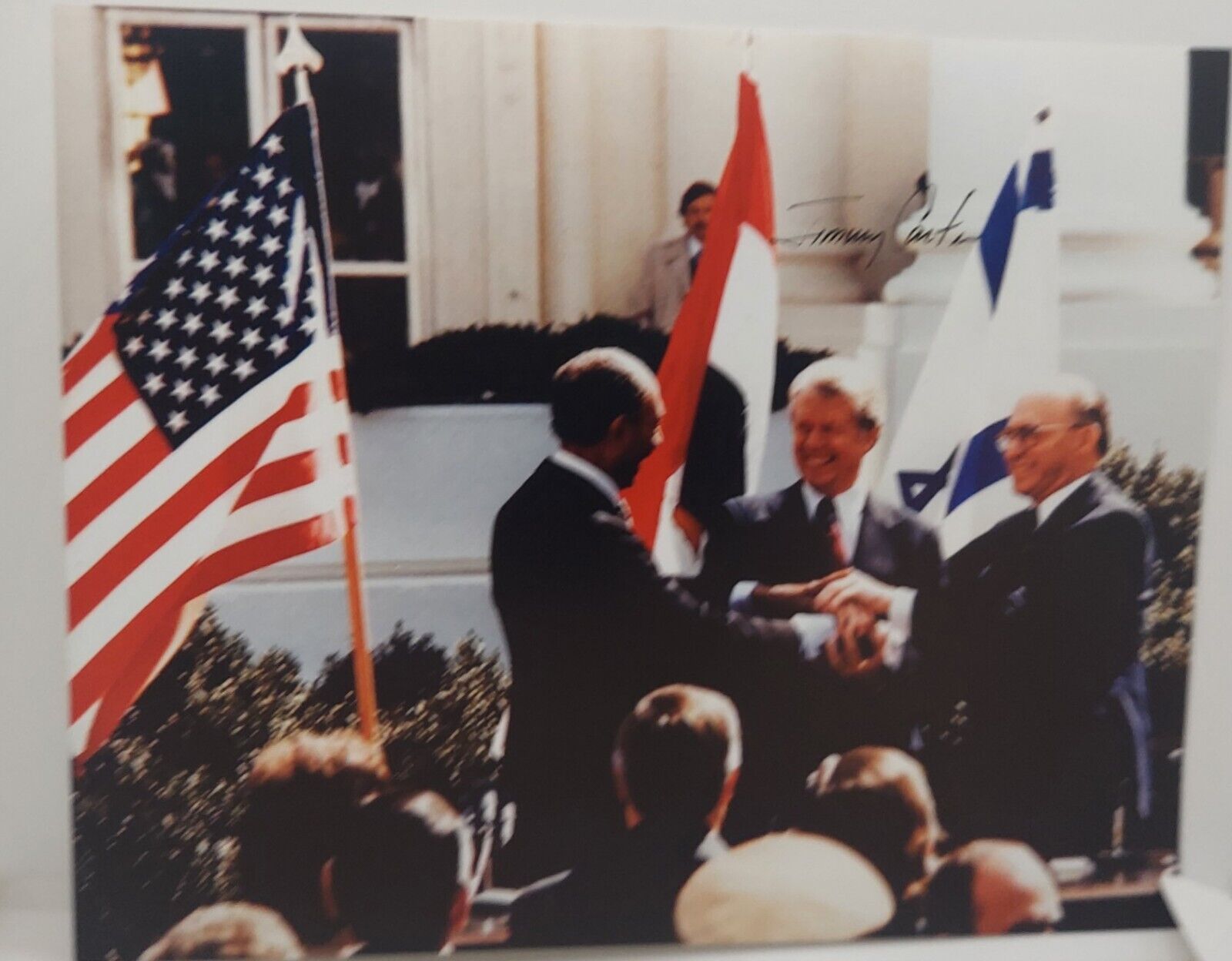 President Jimmy Carter Signed Full Signature Egypt & Israel Peace