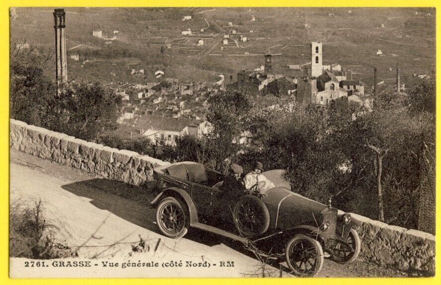 cpa very rare FAT in 1930 (Alpes Maritimes) North side view CAR