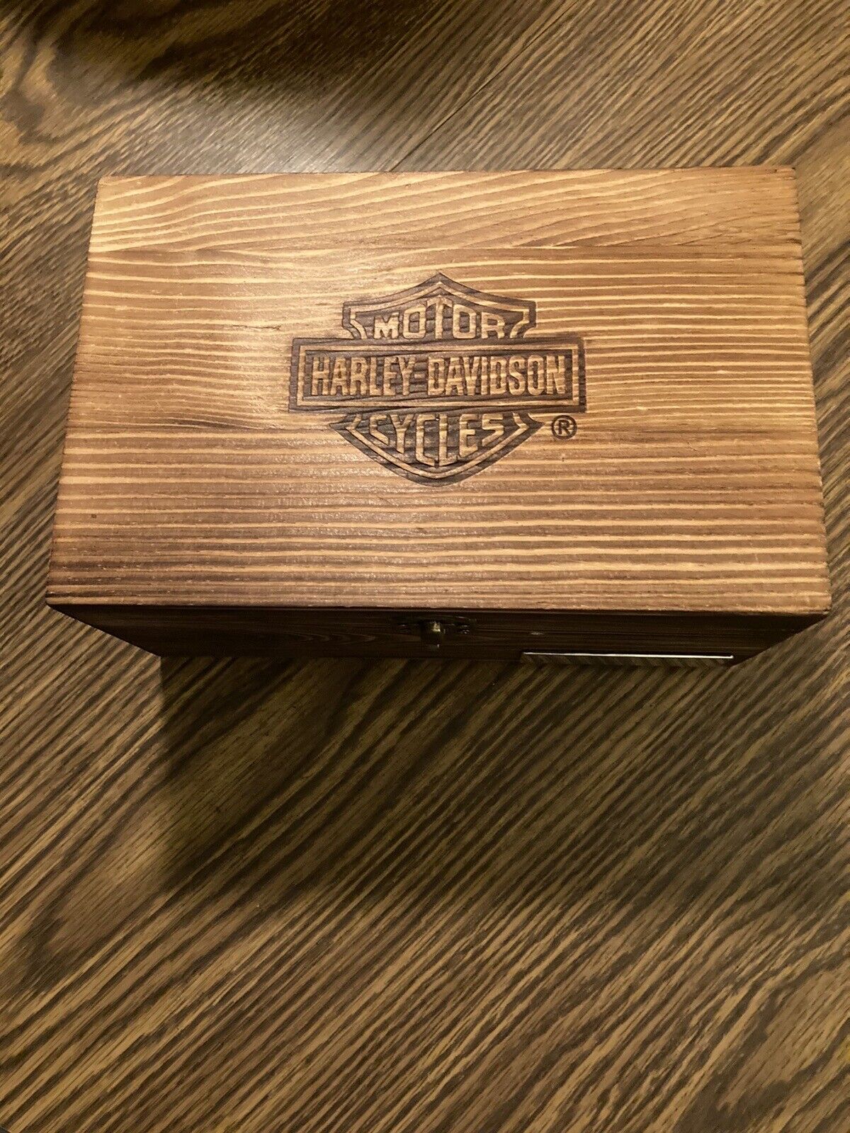 Harley Davidson Wooden Desktop Box