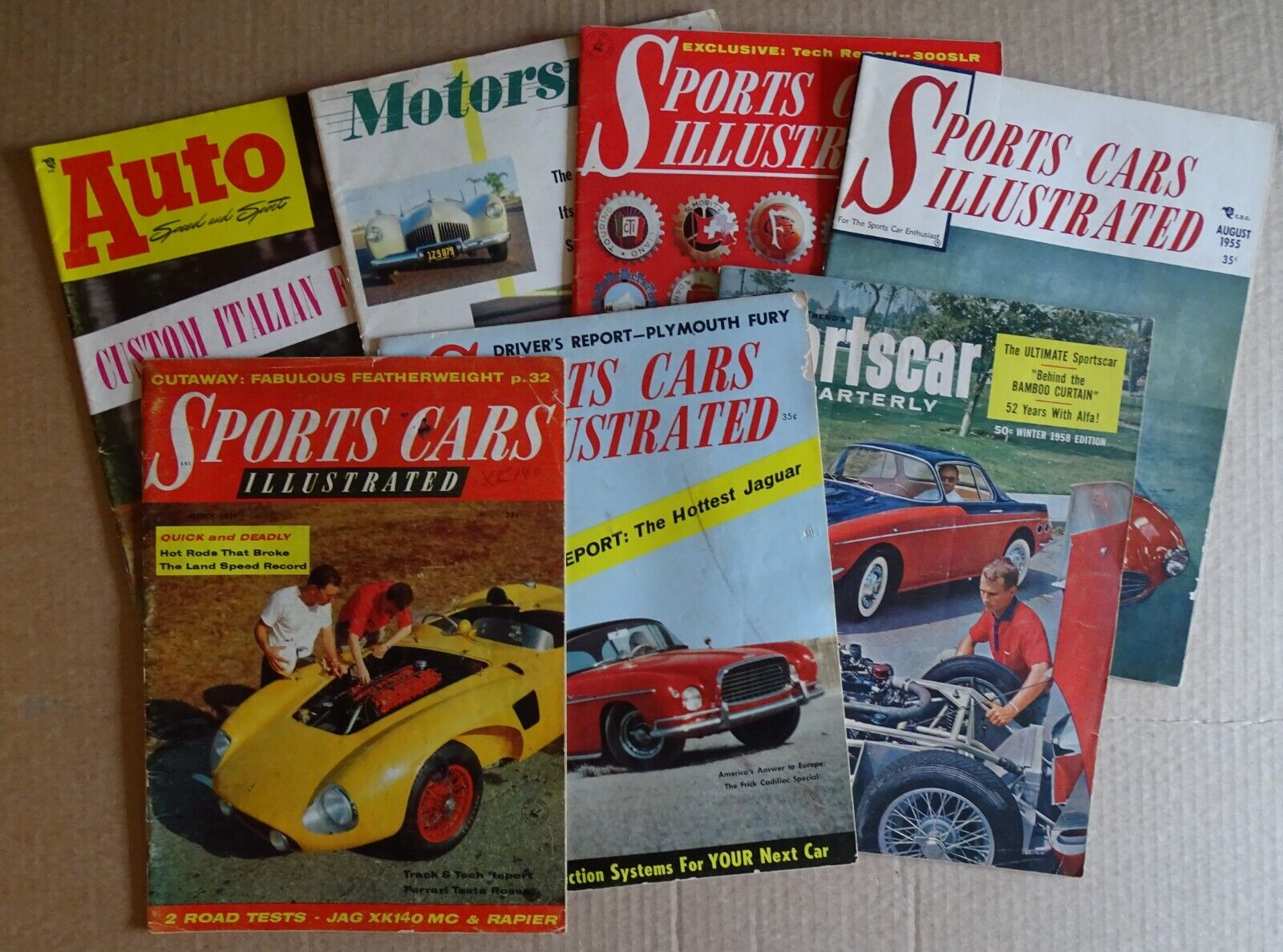7 1950s Automobile Magazines SPEED AND SPORT SPORTSCAR MOTORSPORT