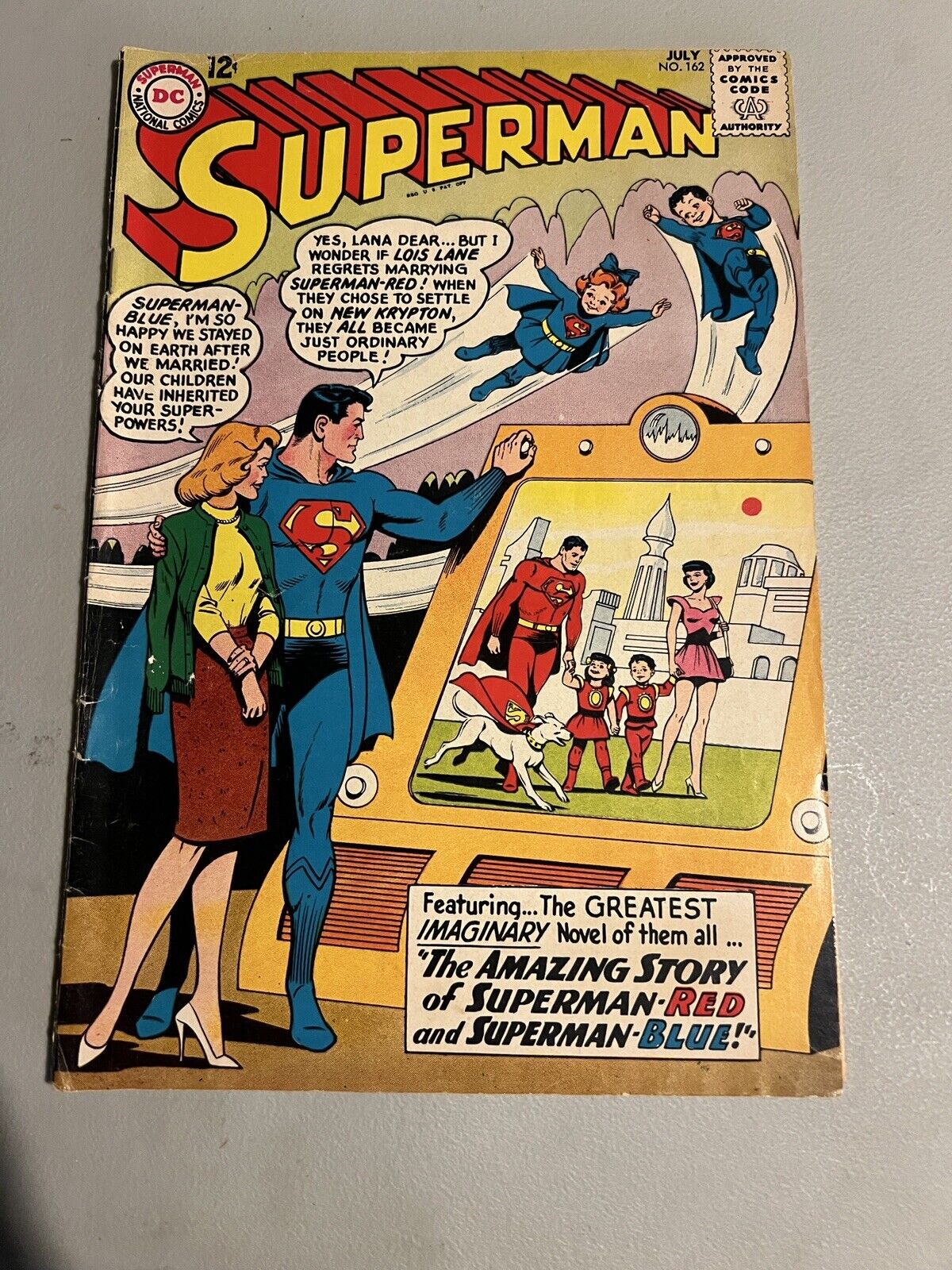 Superman #162 1963 [VG+] 3rd App Zod, 1st Superman Red Blue Silver Age DC
