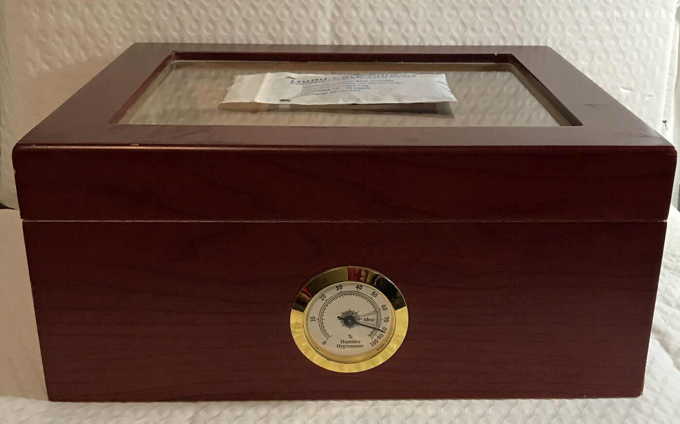 Humidor Hygrometer Cigar Box With Humi-Care Pillows