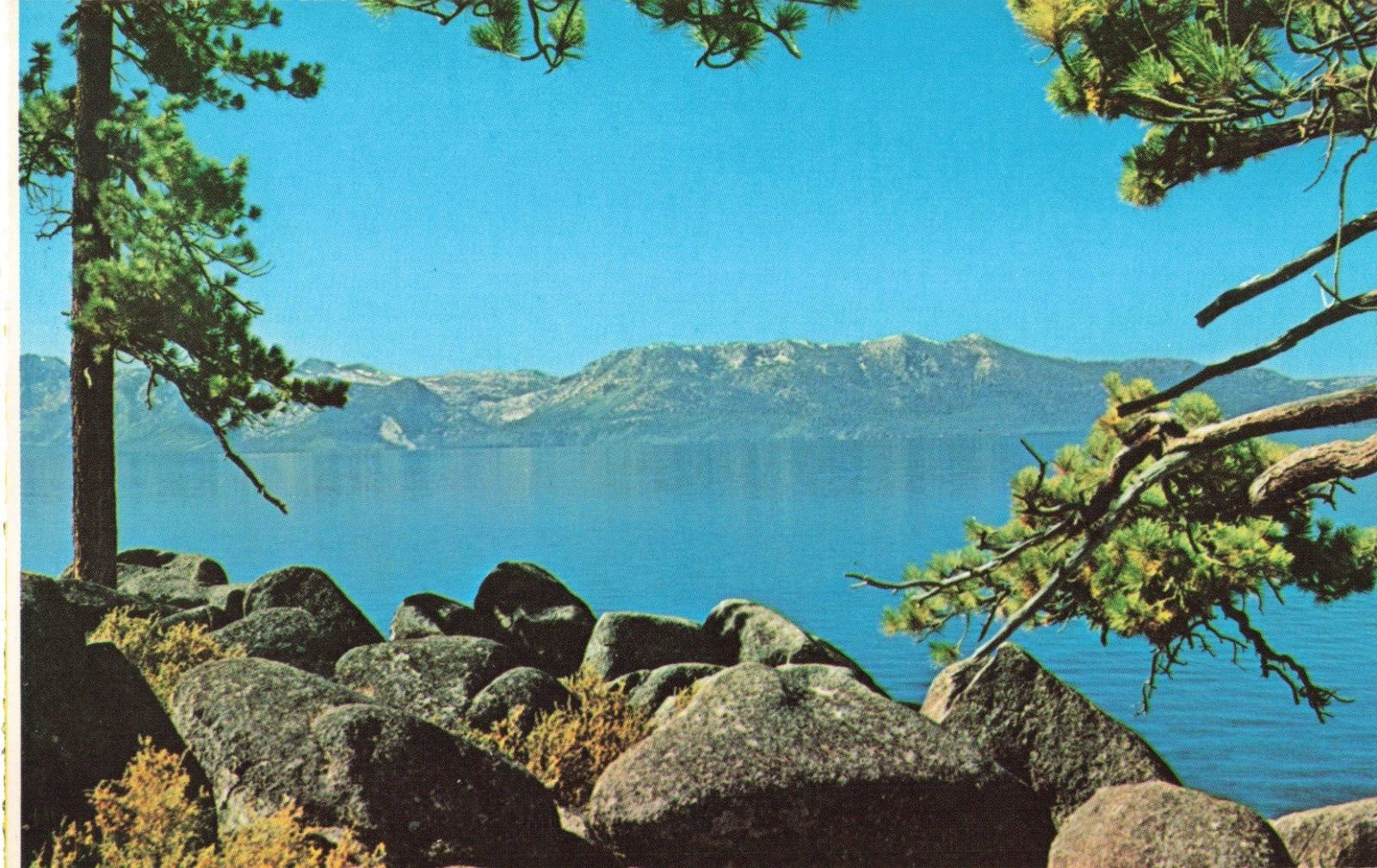 Lake Tahoe CA California, Scenic View, Vintage Postcard