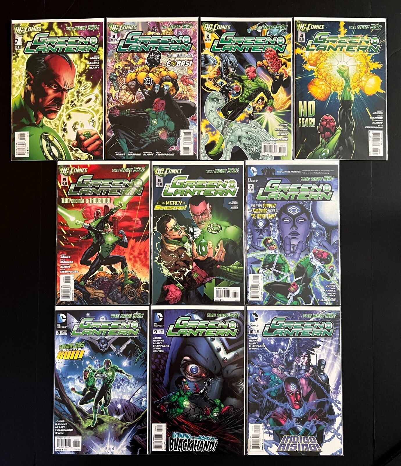 *Green Lantern* Lot #1 2 3 4 5 6 7 8 9 10 Hi-Grade Sinestro New 52 #1-10 DC 2011