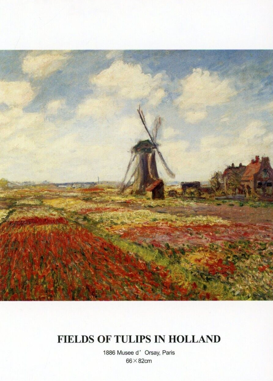 Fields of Tulips in Holland, 1886, Claude Monet (French, 1840-1926) --POSTCARD