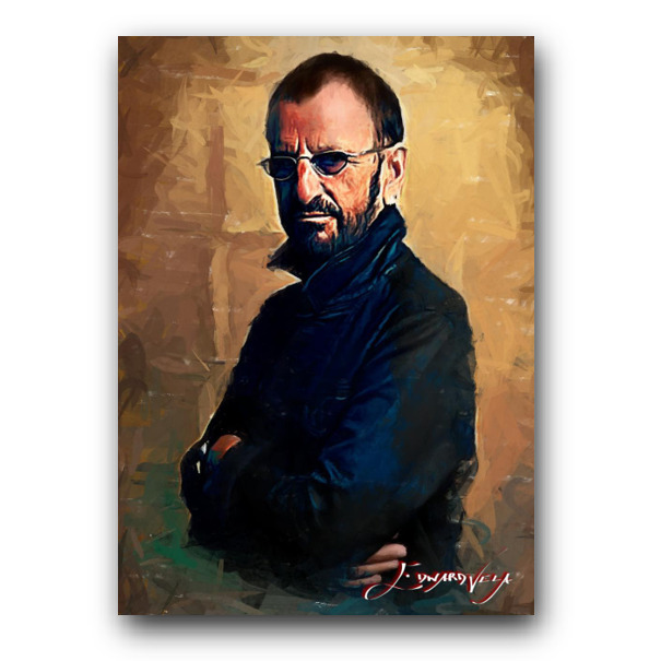 Ringo Starr #6 Art Card Limited 46/50 Edward Vela Signed (The Beatles -)