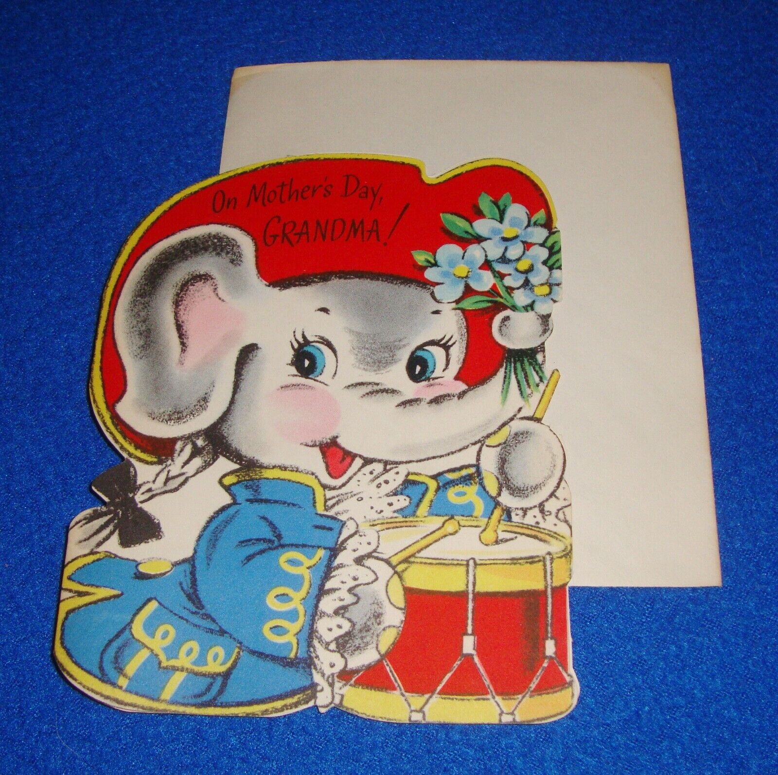 Vintage Mother's Day Card & Envelope UNUSED Grandmother Elephant Theme