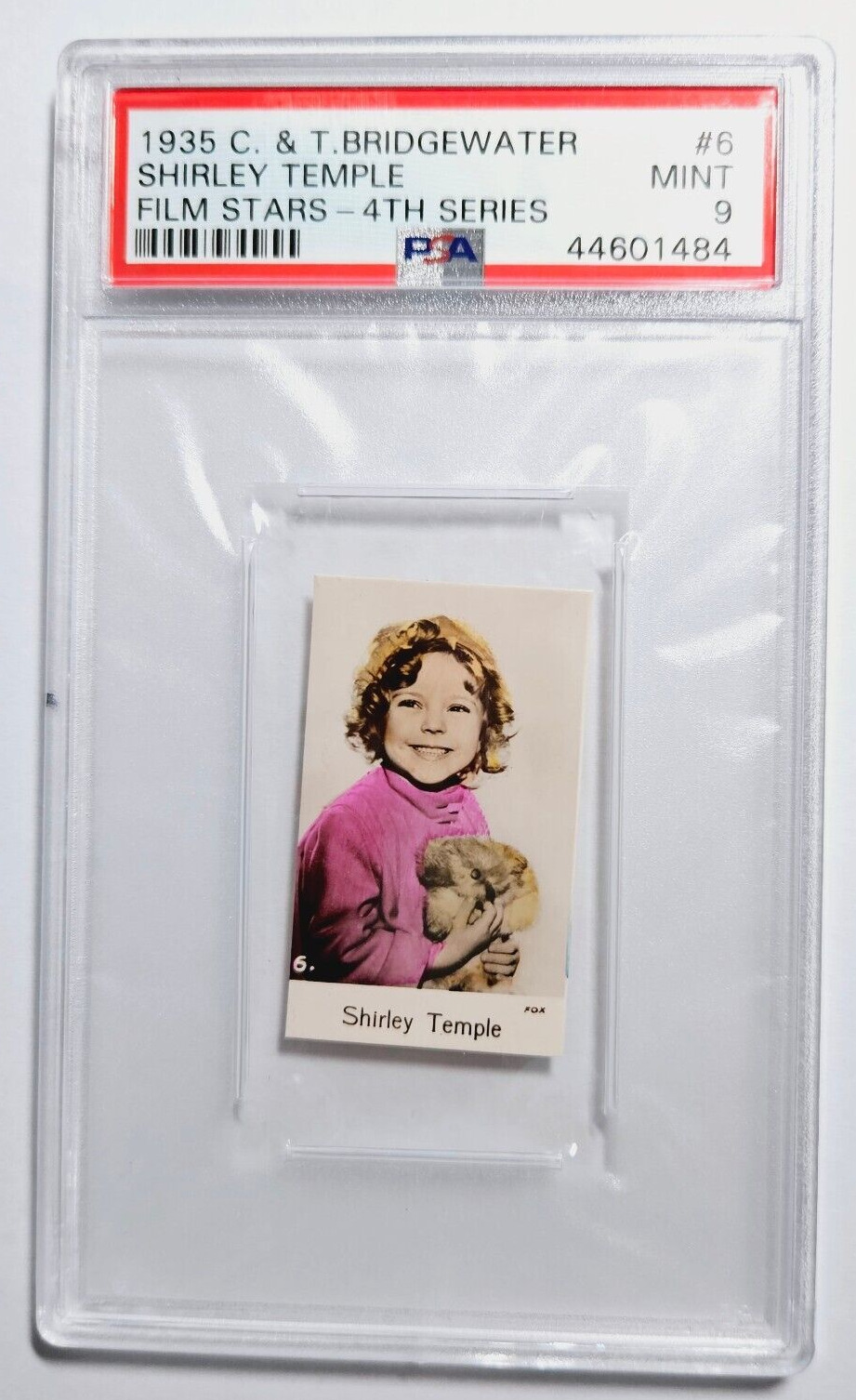 1935 C. & T. Bridgewater Film Stars-4th Series #6 Shirley Temple PSA 9 Mint