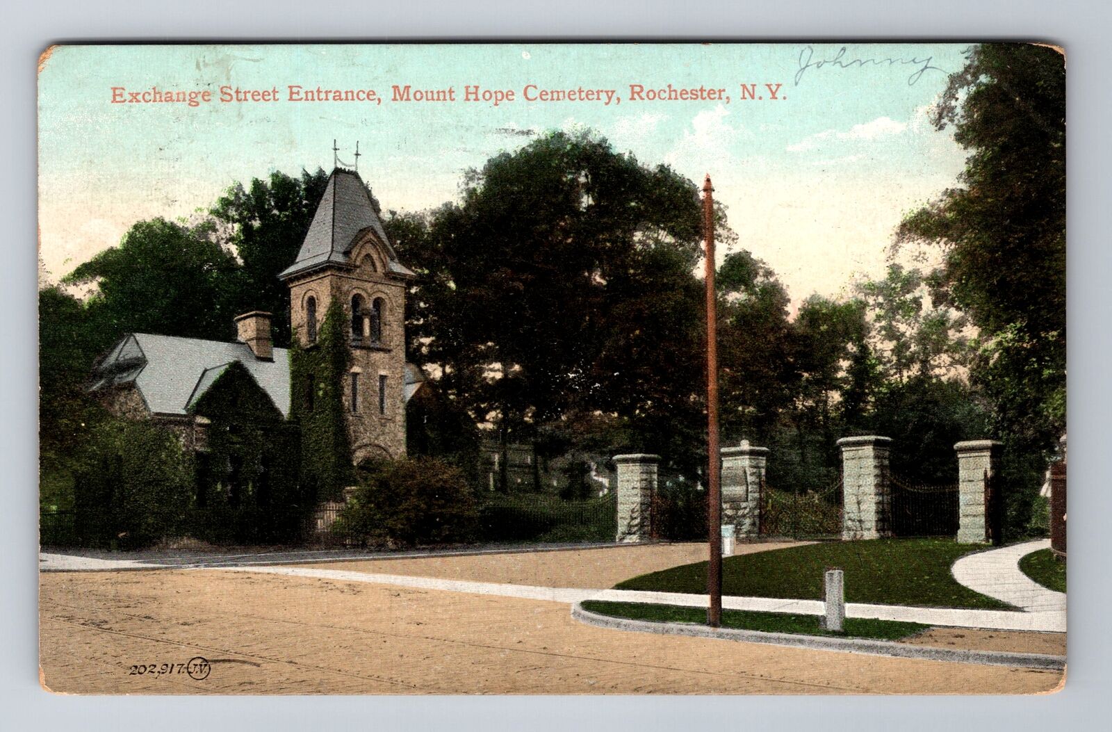 Rochester NY-New York, Mount Hope Cemetery, c1908 Vintage Souvenir Postcard