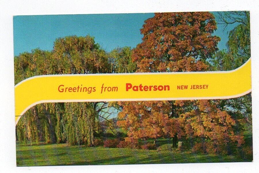 Chrome Postcard, Greetings from Paterson, New Jersey